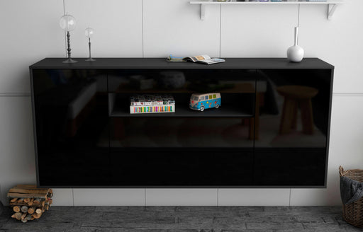 Sideboard Vallejo, Schwarz, hängend (180x79x35cm)