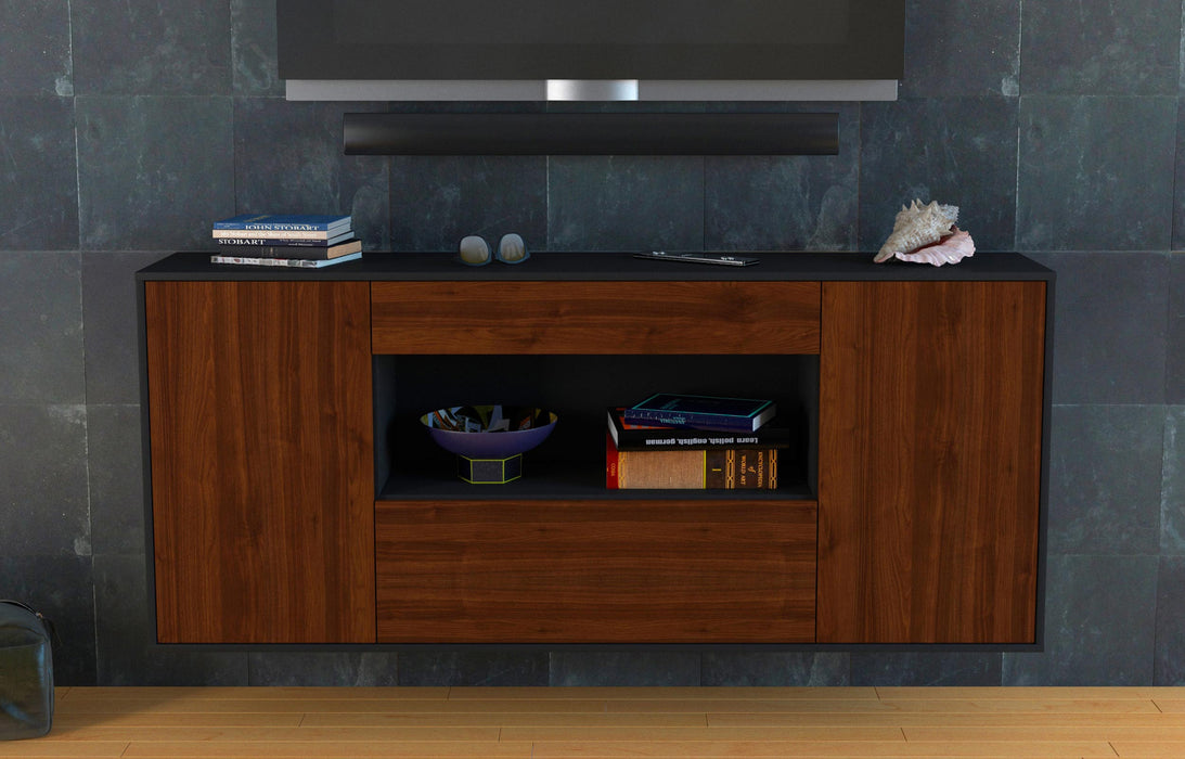 Sideboard Ann Arbor, Walnuss, hängend (180x79x35cm)