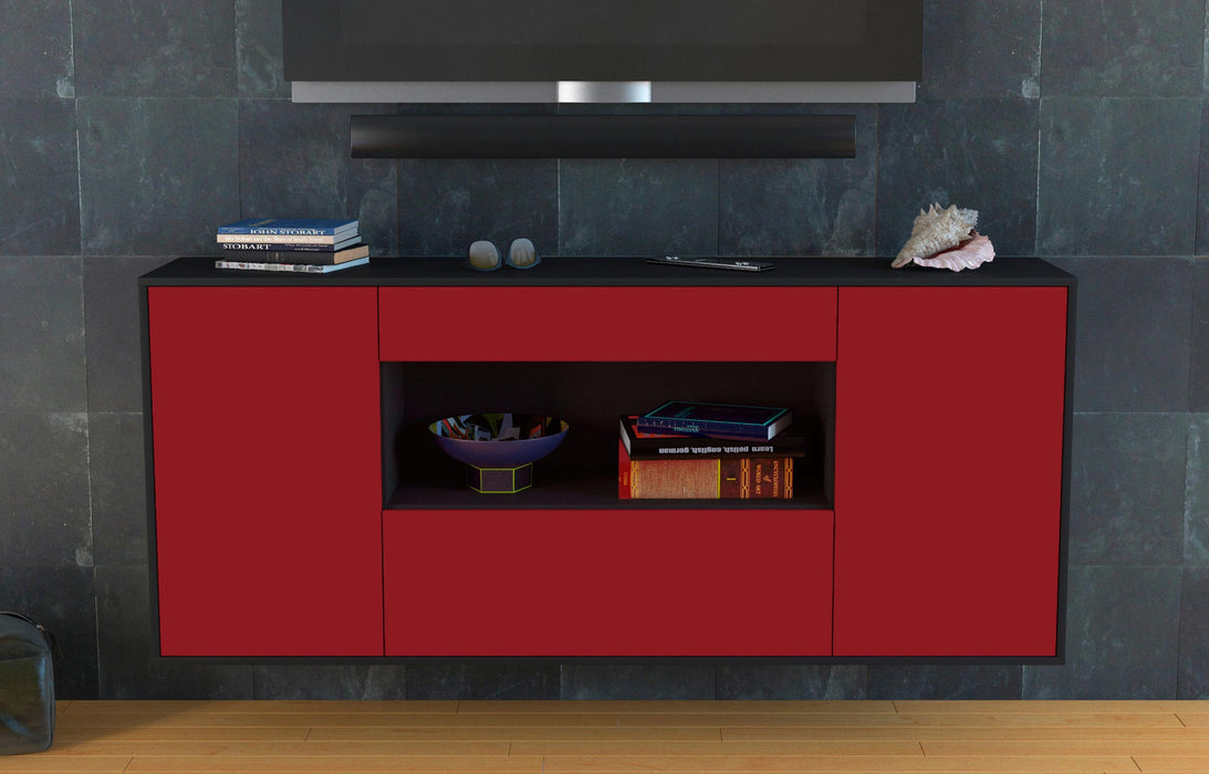 Sideboard Ann Arbor, Bordeaux, hängend (180x79x35cm)