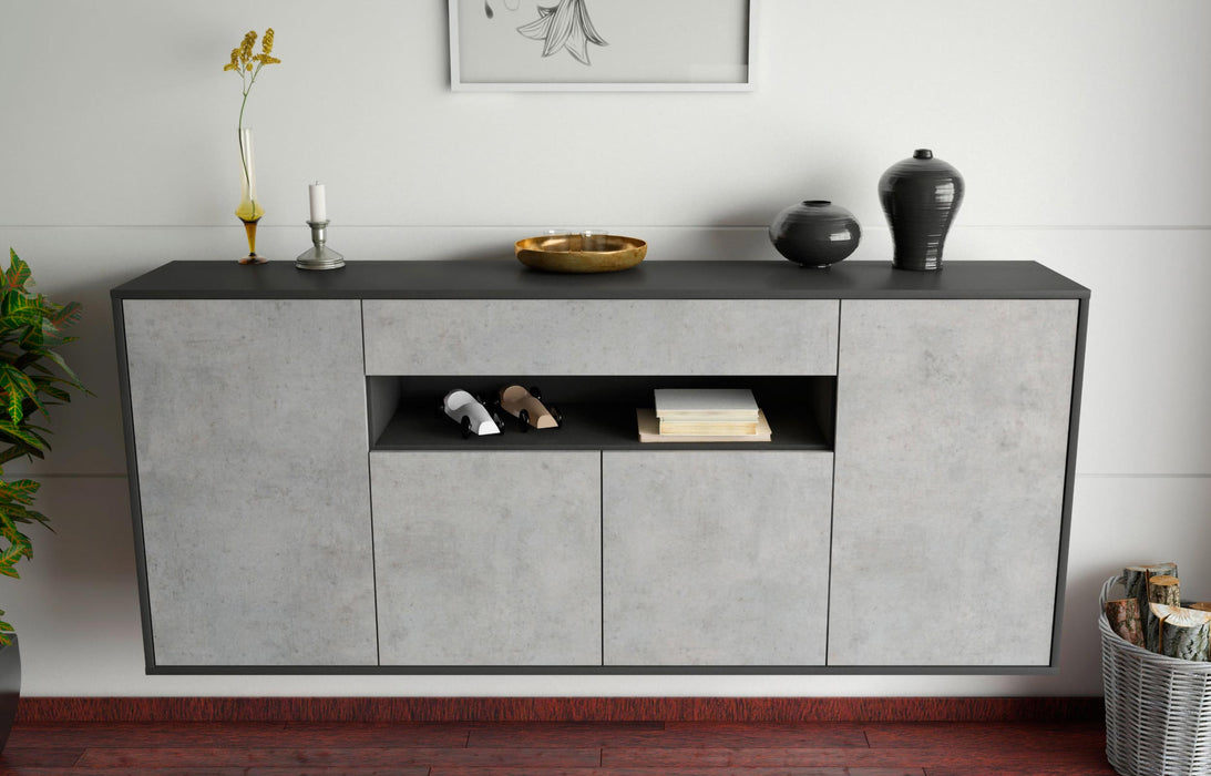 Sideboard Lansing, Beton, hängend (180x79x35cm)