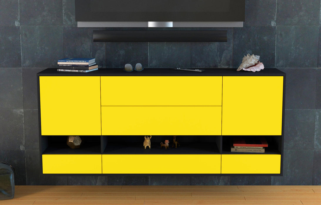 Sideboard Lafayette, Gelb, hängend (180x79x35cm)