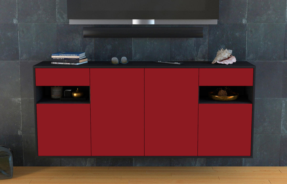 Sideboard Killeen, Bordeaux, hängend (180x79x35cm)