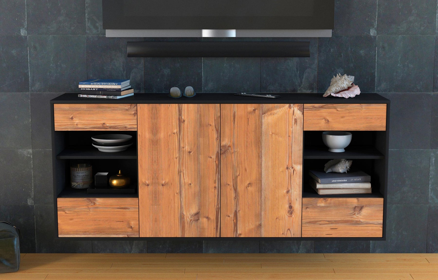 Sideboard Independence, Pinie, hängend (180x79x35cm)