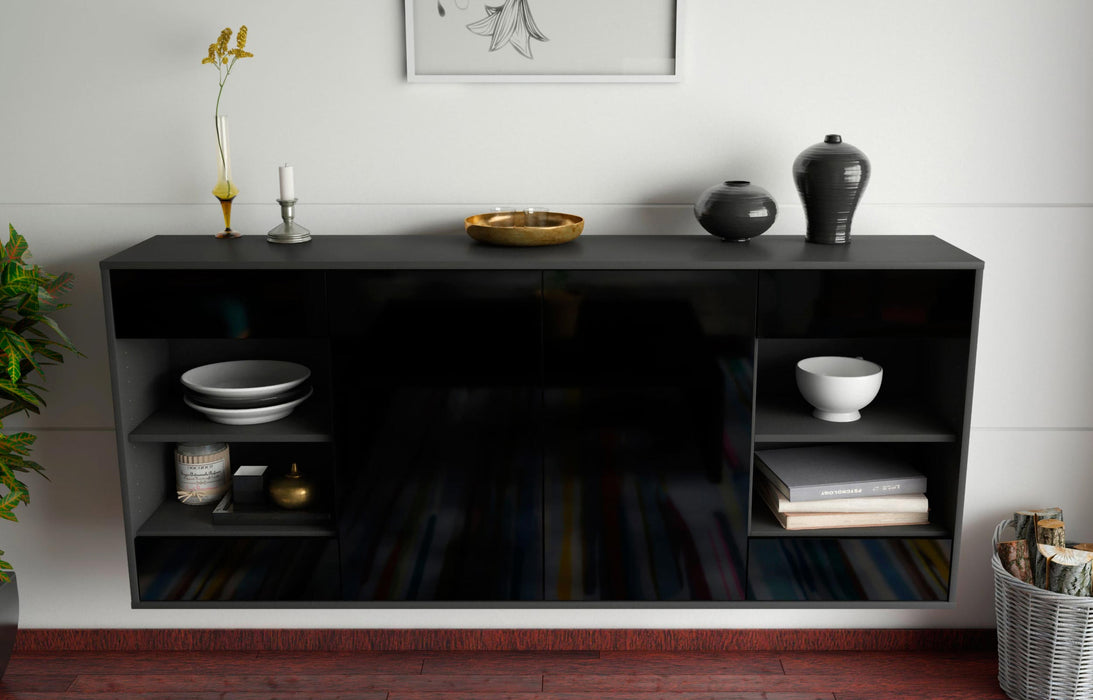 Sideboard Independence, Schwarz, hängend (180x79x35cm)