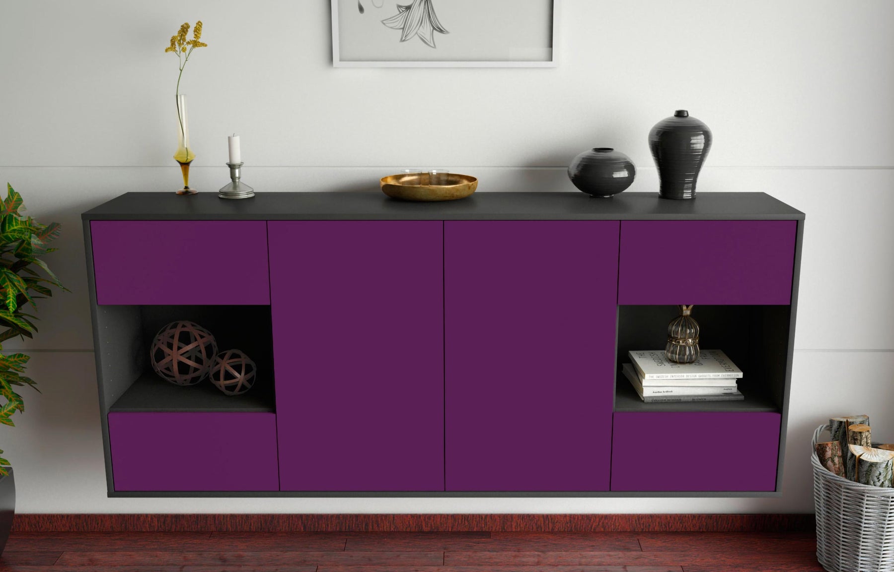 Sideboard Santa Clara, Lila, hängend (180x79x35cm)