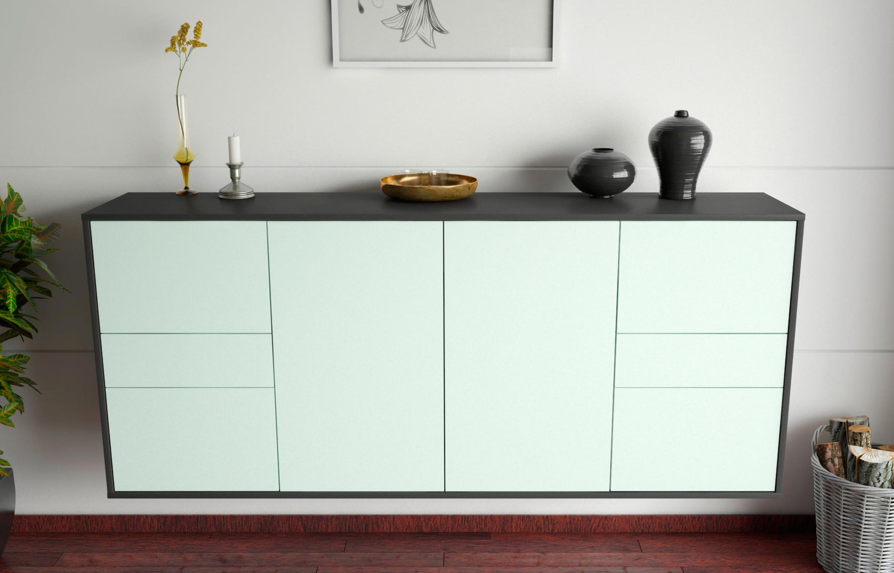 Sideboard Beaumont, Mint, hängend (180x79x35cm)