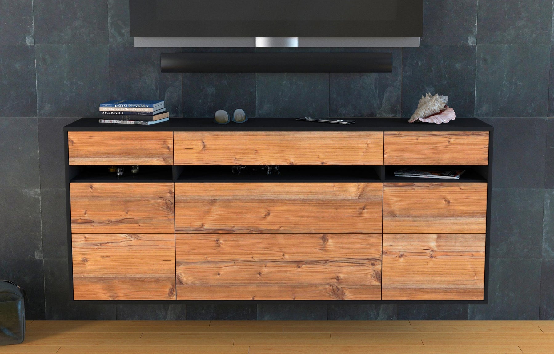 Sideboard Manchester, Pinie, hängend (180x79x35cm)