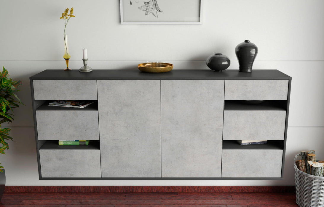 Sideboard Roseville, Beton, hängend (180x79x35cm)