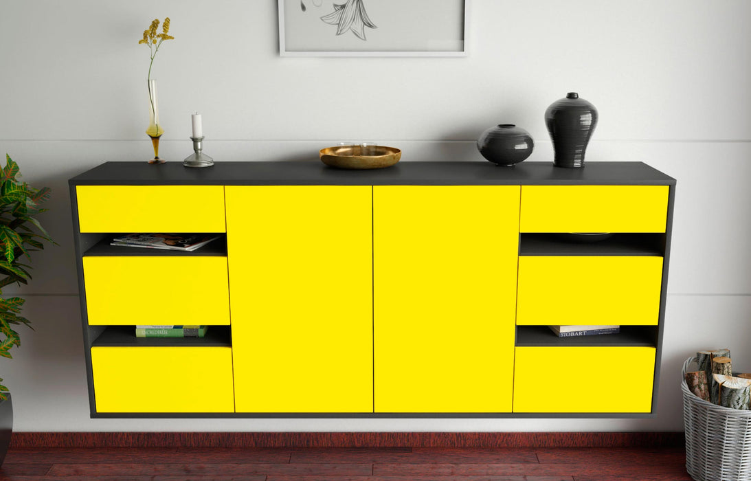 Sideboard Roseville, Gelb, hängend (180x79x35cm)