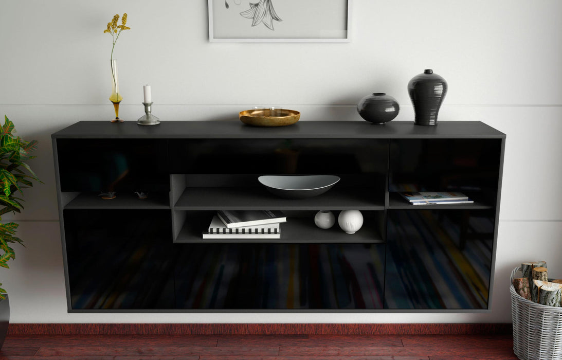 Sideboard Miramar, Schwarz, hängend (180x79x35cm)