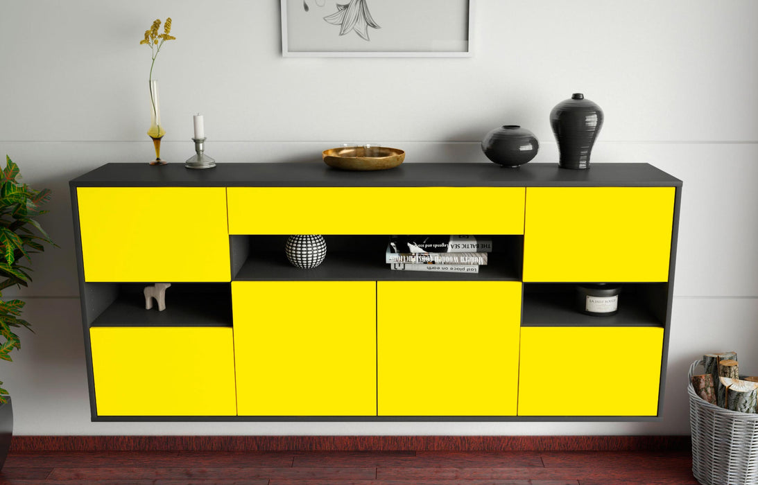 Sideboard Downey, Gelb, hängend (180x79x35cm)