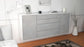 Sideboard Bridgeport, Beton, hängend (180x79x35cm)