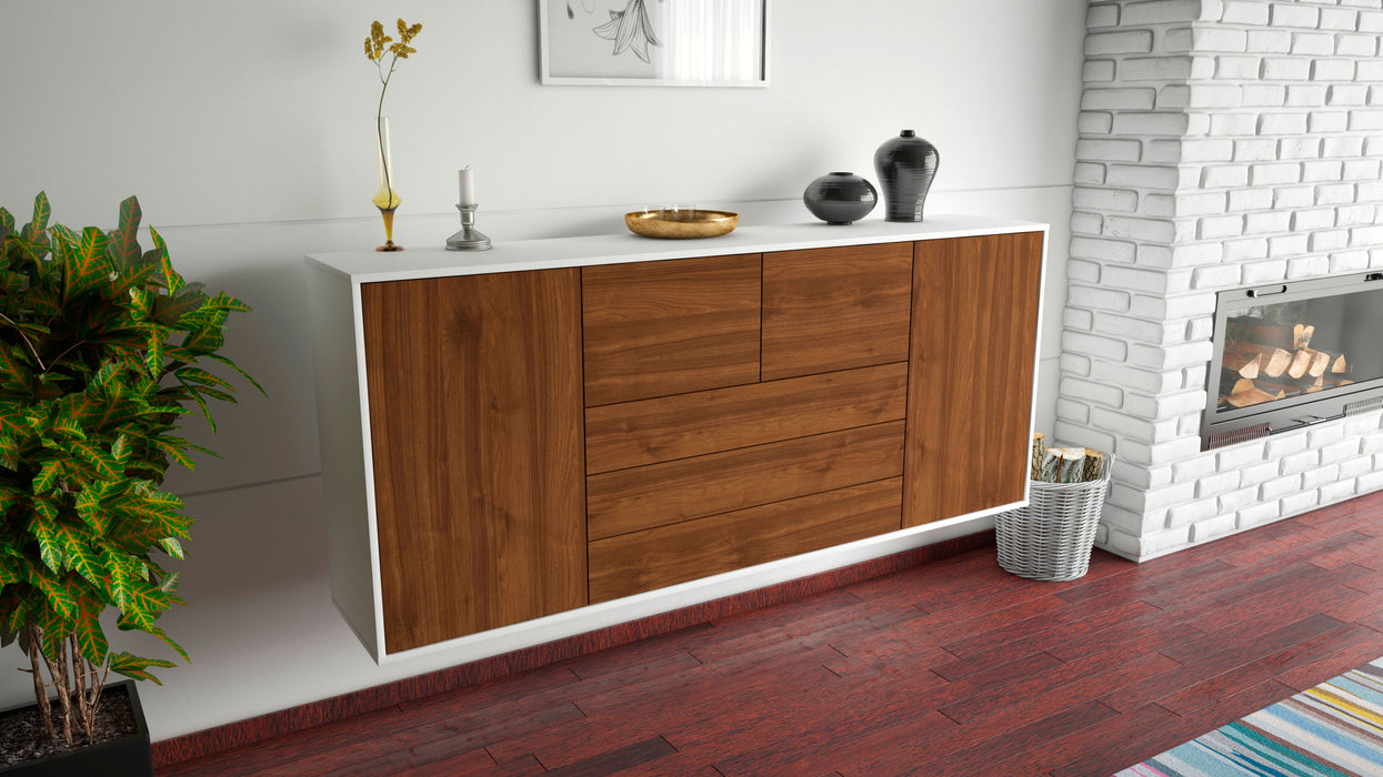 Sideboard Metairie, Walnuss, hängend (180x79x35cm)