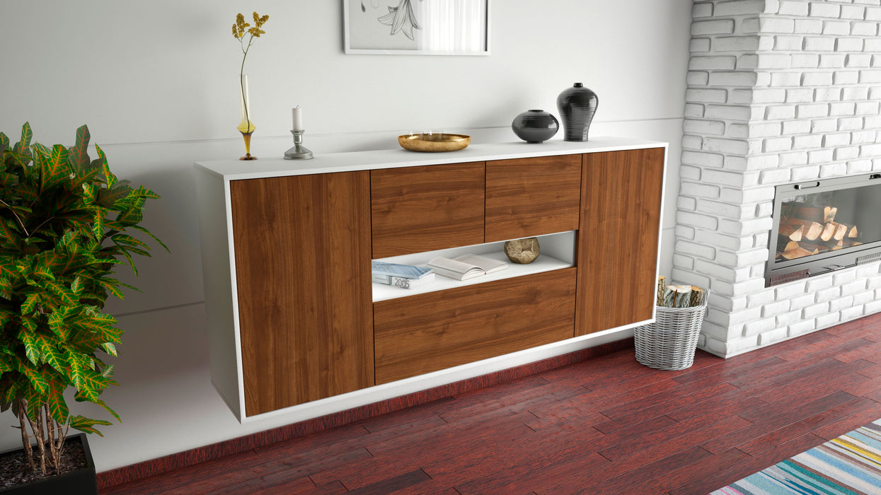 Sideboard Warren, Walnuss, hängend (180x79x35cm)