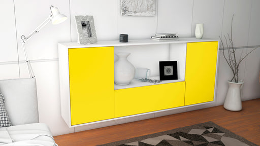 Sideboard Fort Collins, Gelb, hängend (180x79x35cm)