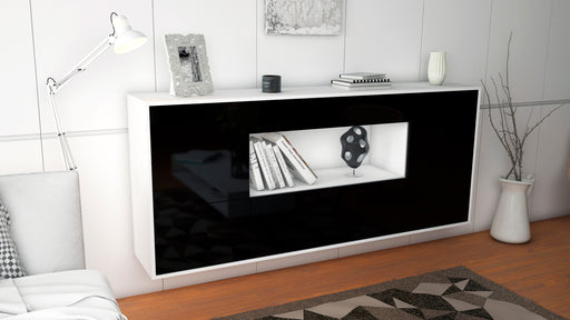 Sideboard Fullerton, Schwarz, hängend (180x79x35cm)