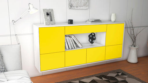 Sideboard Fullerton, Gelb, hängend (180x79x35cm)