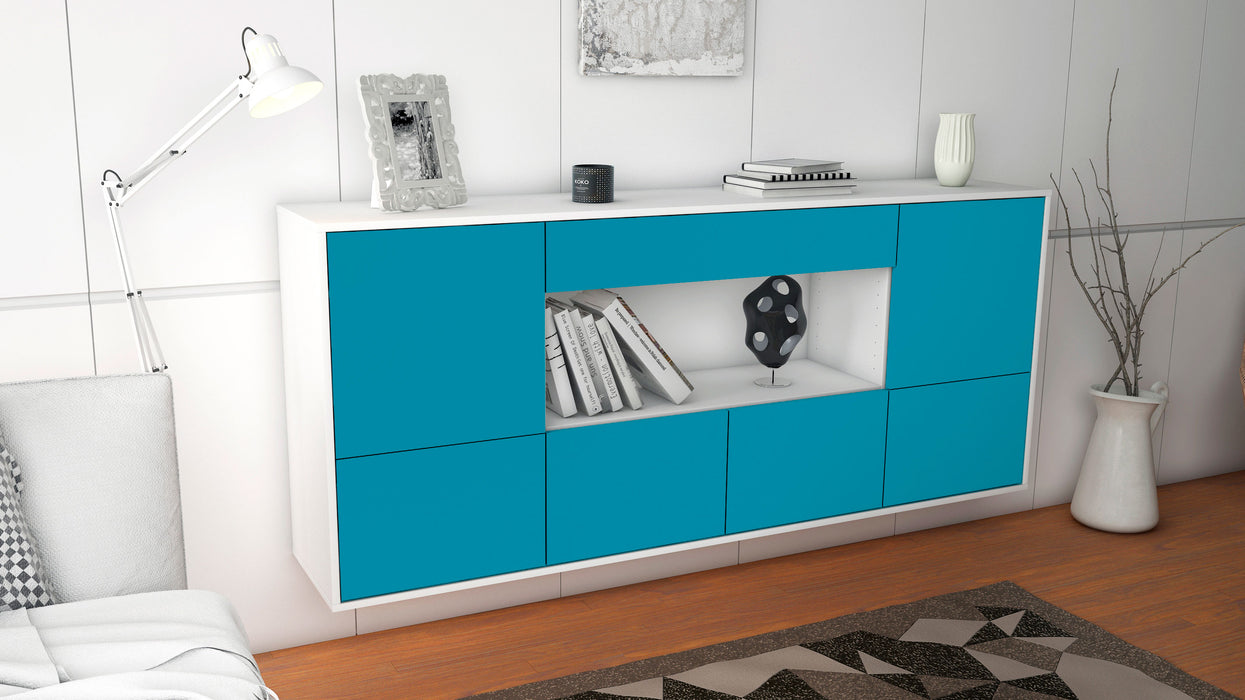 Sideboard Fullerton, Türkis, hängend (180x79x35cm)