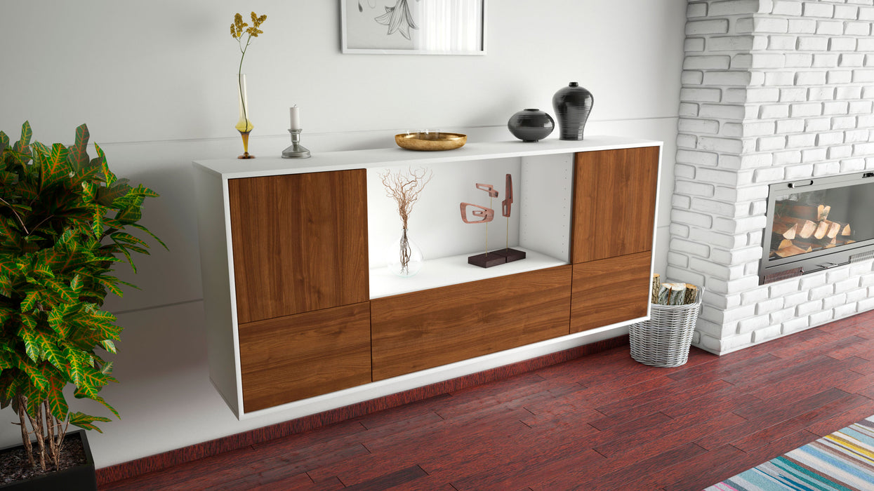 Sideboard Sunnyvale, Walnuss, hängend (180x79x35cm)