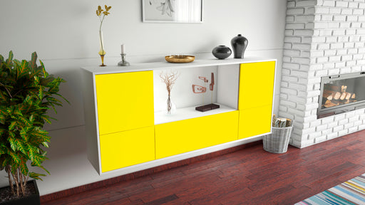 Sideboard Sunnyvale, Gelb, hängend (180x79x35cm)