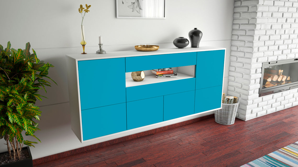 Sideboard McAllen, Türkis, hängend (180x79x35cm)