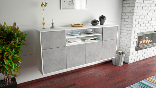 Sideboard Cedar Rapids, Beton, hängend (180x79x35cm)