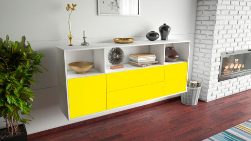 Sideboard Hartford, Gelb, hängend (180x79x35cm)