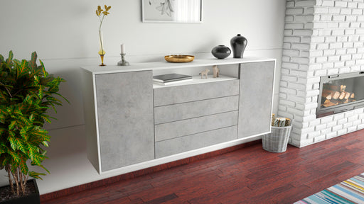 Sideboard New Haven, Beton, hängend (180x79x35cm)