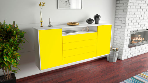 Sideboard New Haven, Gelb, hängend (180x79x35cm)