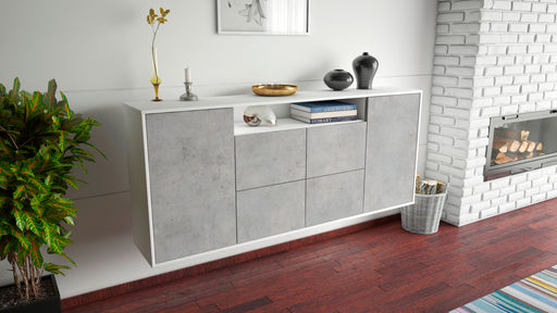 Sideboard Carrollton, Beton, hängend (180x79x35cm)