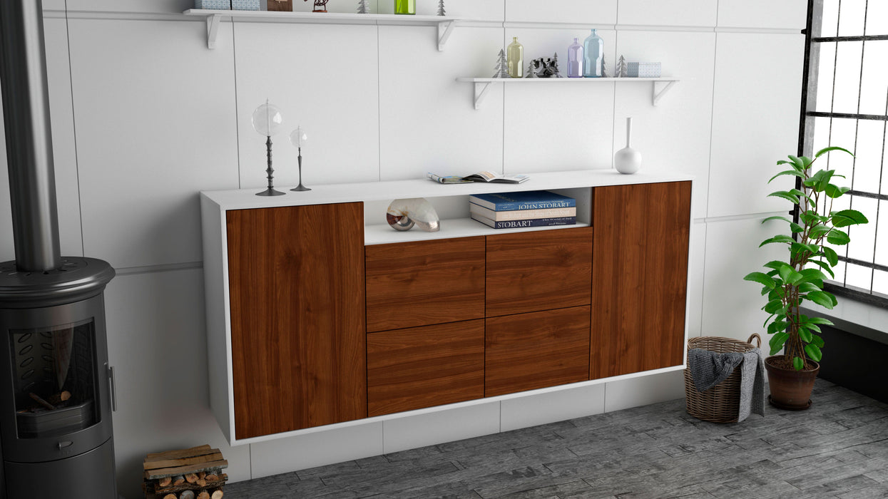 Sideboard Carrollton, Walnuss, hängend (180x79x35cm)