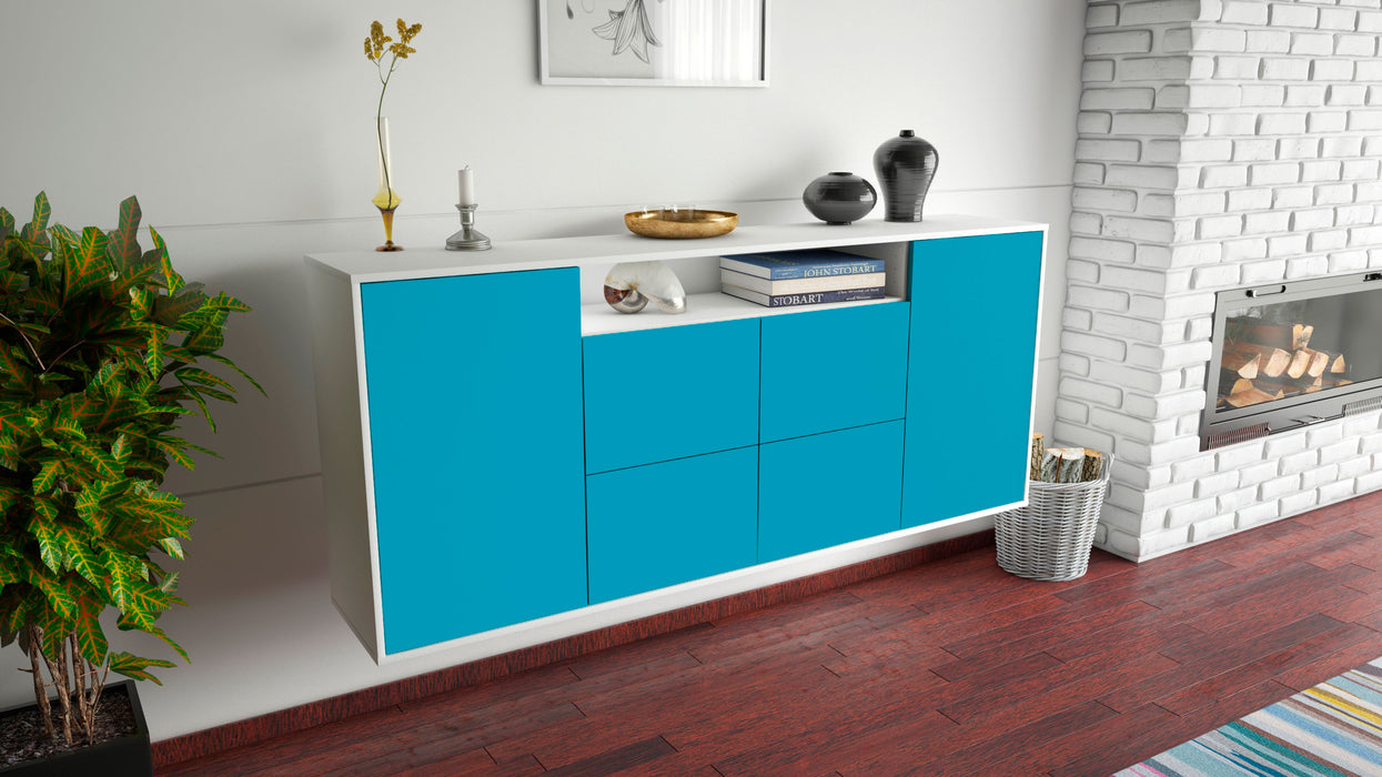 Sideboard Carrollton, Türkis, hängend (180x79x35cm)