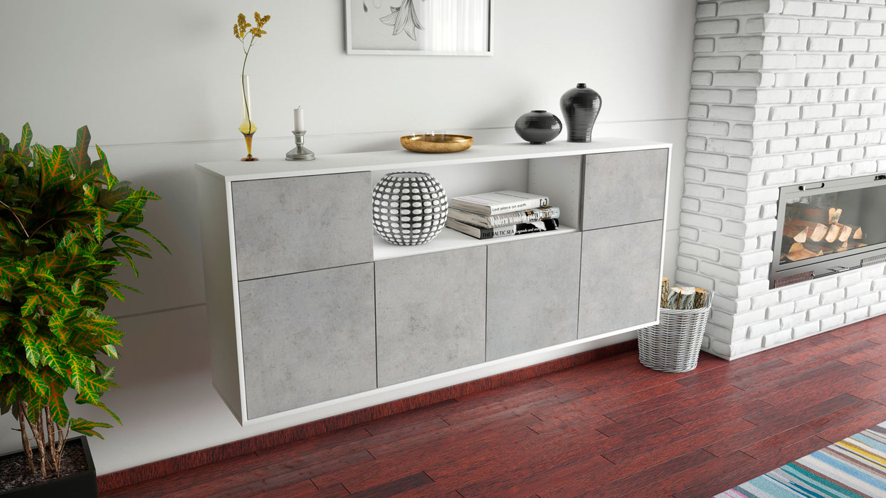 Sideboard West Valley City, Beton, hängend (180x79x35cm)