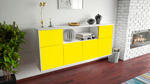 Sideboard West Valley City, Gelb, hängend (180x79x35cm)