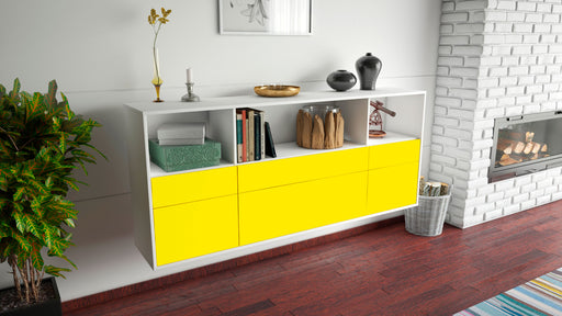 Sideboard Cary, Gelb, hängend (180x79x35cm)