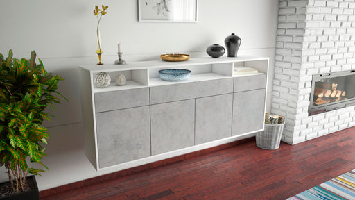 Sideboard Simi Valley, Beton, hängend (180x79x35cm)