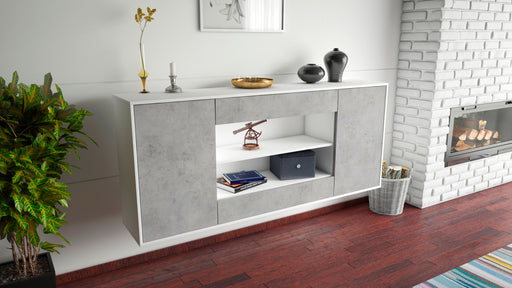 Sideboard Olathe, Beton, hängend (180x79x35cm)