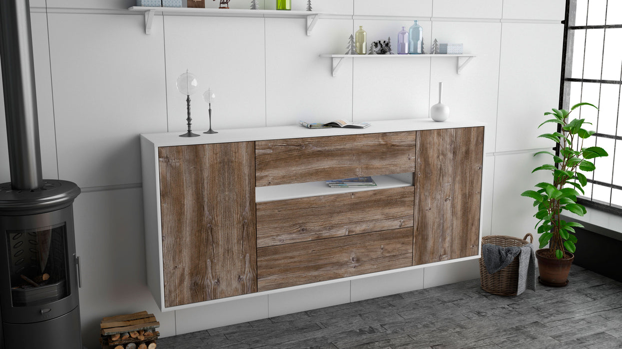 Sideboard McKinney, Treibholz, hängend (180x79x35cm)