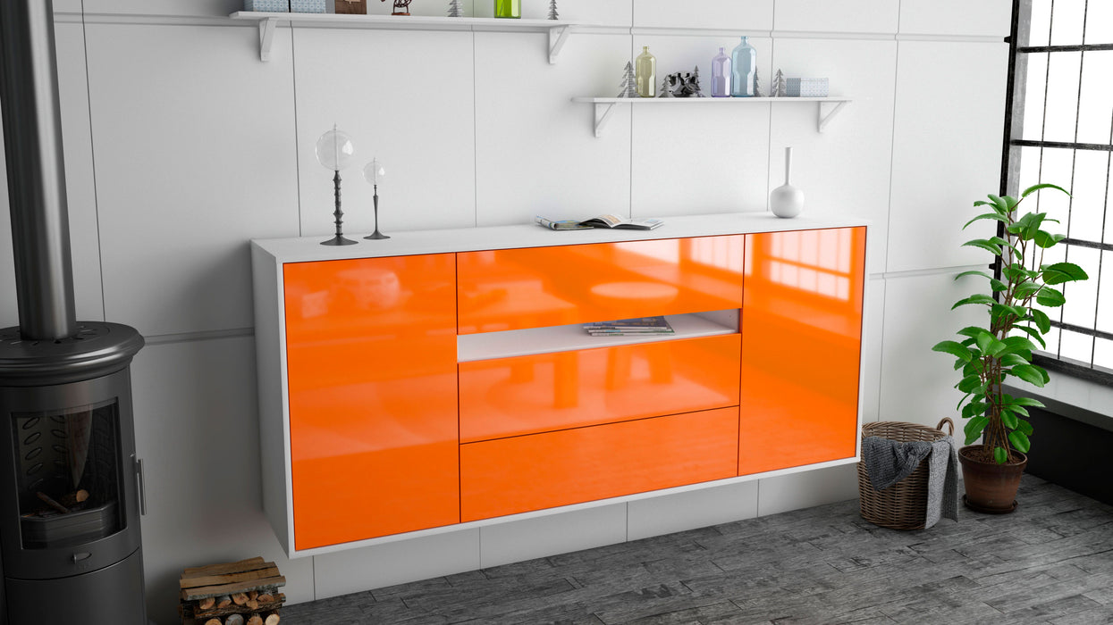 Sideboard McKinney, Orange, hängend (180x79x35cm)