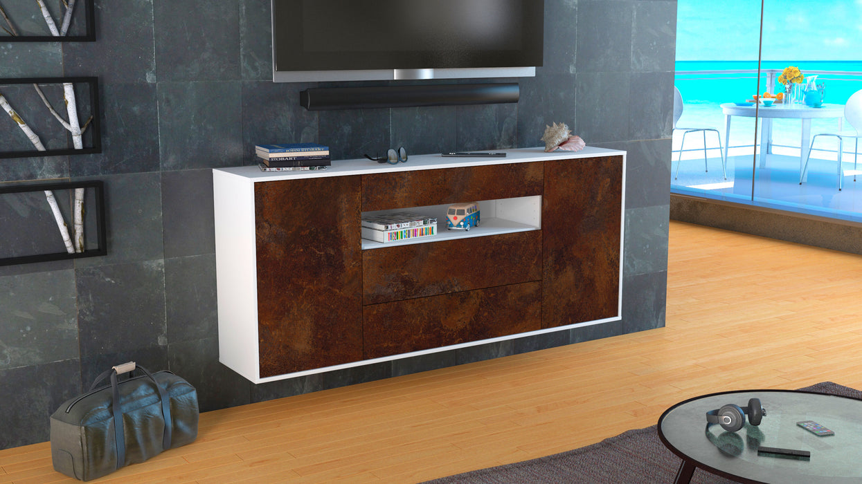 Sideboard Vallejo, Rost, hängend (180x79x35cm)