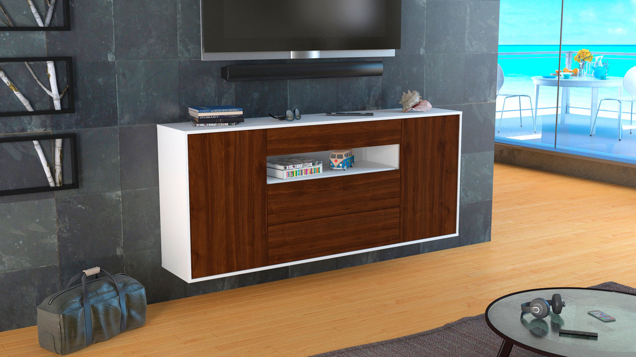 Sideboard Vallejo, Walnuss, hängend (180x79x35cm)