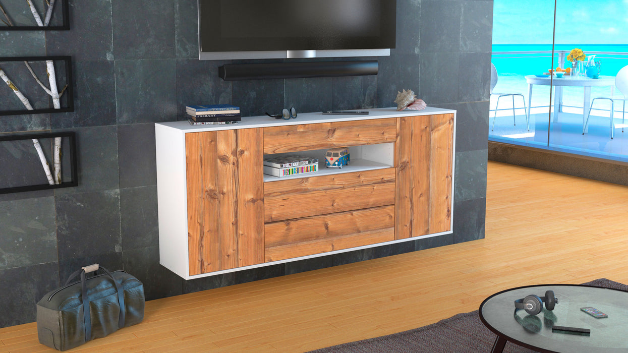 Sideboard Vallejo, Pinie, hängend (180x79x35cm)