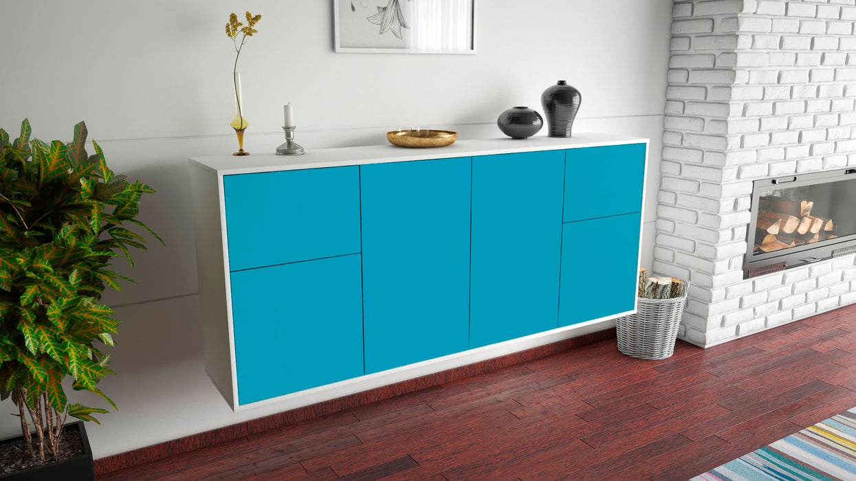 Sideboard Costa Mesa, Türkis, hängend (180x79x35cm)