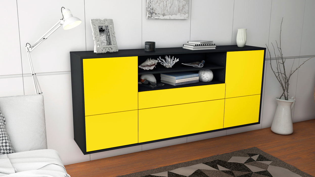 Sideboard Escondido, Gelb, hängend (180x79x35cm)