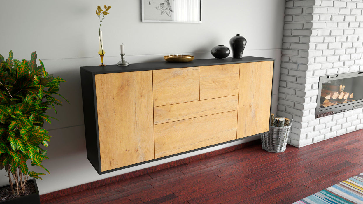 Sideboard Orange, Eiche, hängend (180x79x35cm)