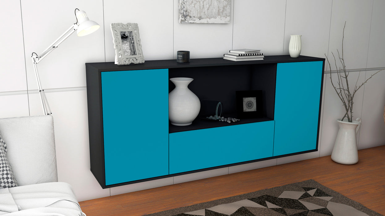 Sideboard Fort Collins, Türkis, hängend (180x79x35cm)