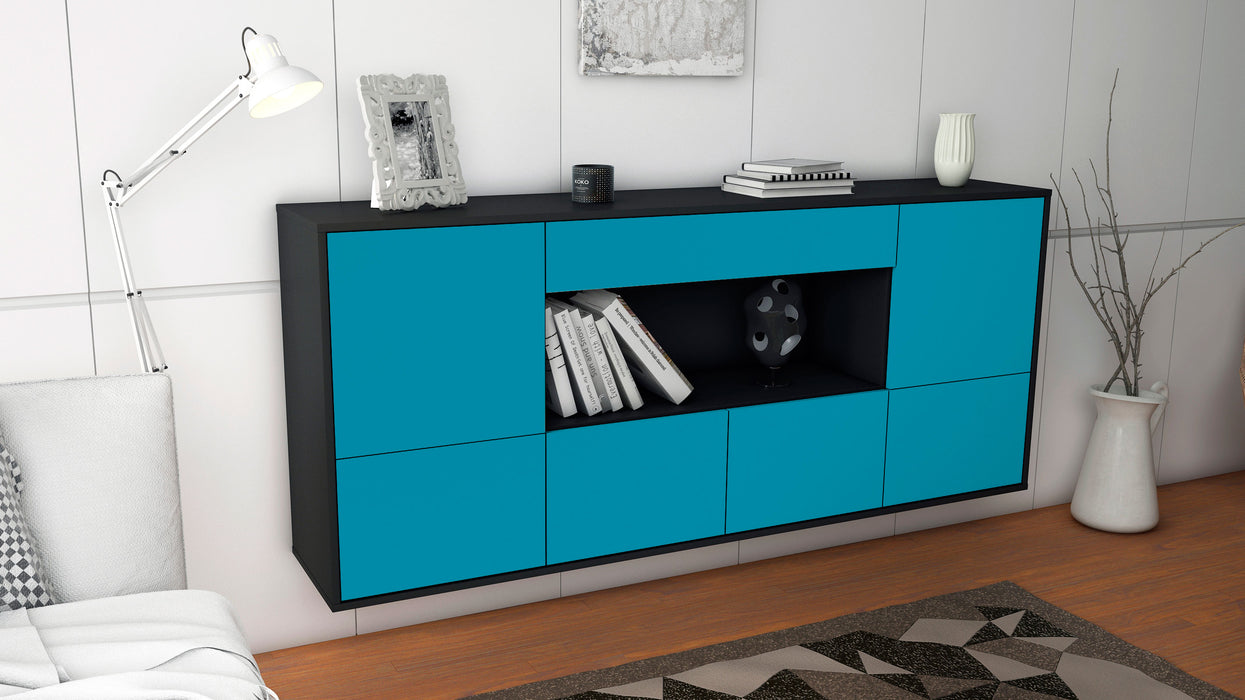 Sideboard Fullerton, Türkis, hängend (180x79x35cm)