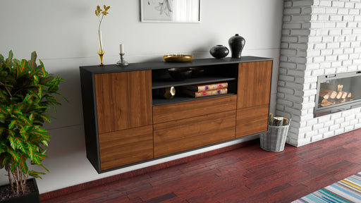 Sideboard Elk Grove, Walnuss, hängend (180x79x35cm)