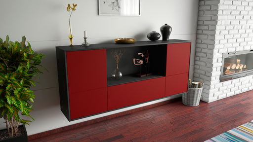 Sideboard Sunnyvale, Bordeaux, hängend (180x79x35cm)