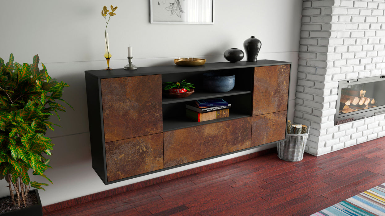 Sideboard Sterling Heights, Rost, hängend (180x79x35cm)